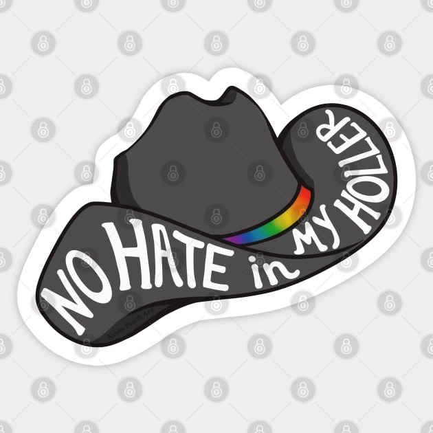 No Hate Un My Holler Sticker by Acute Peach Art